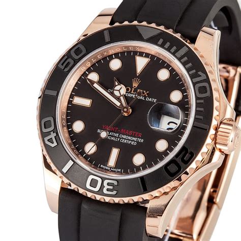 rolex yachtmaster rose gold rubber replica|rose gold rolex yacht master.